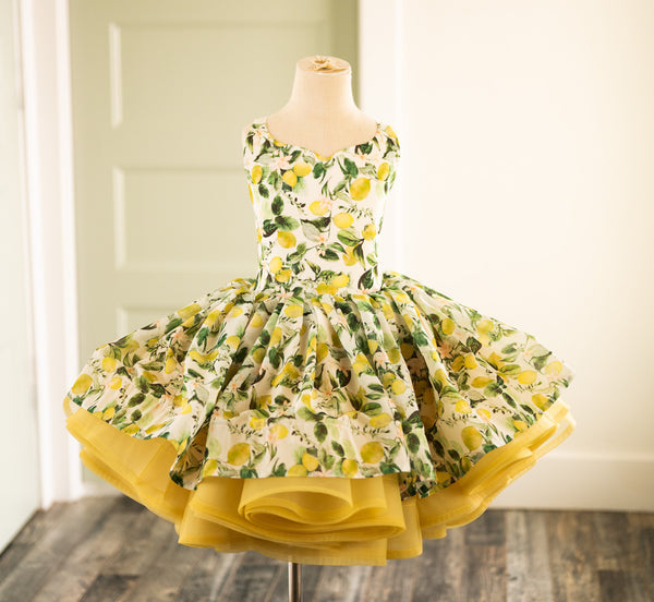 Traveling Rental Dress: The "When Life Gives You Lemons" Shortie: Size 10, fits 8-12 +