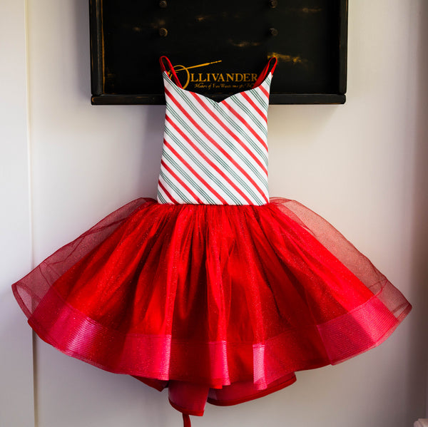 READY to SHIP Christmas SALE: Candy Cane Lane: Size 10, fits 8-12