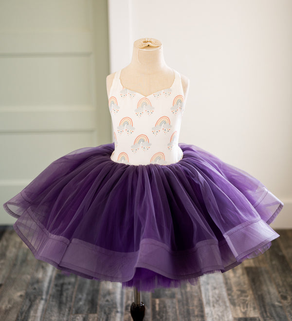 READY to SHIP MOVING SALE!!!! Purple Rainbow: Size 6, fits 4-8