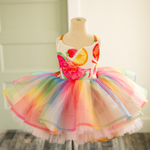 READY to SHIP MOVING SALE!!!! Rainbow Fruit: REVERSIBLE to Gold: Size 6, fits 4-8