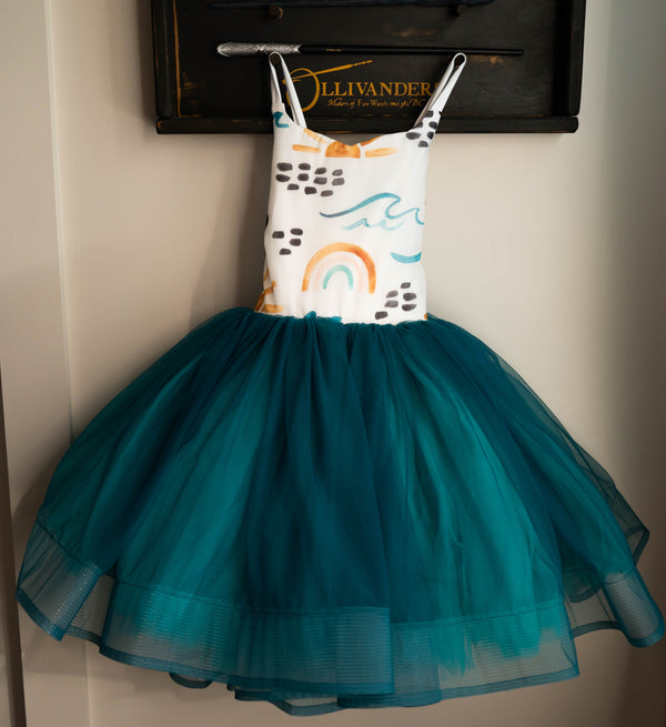 READY to SHIP: Ocean Rainbow Tutu Dress: Size 8, fits 6-10