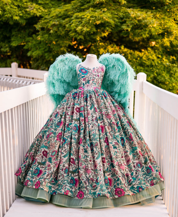 {Traveling Dress Project}: "Mint to Be" Gown + Wings + Headband: Size 8, fits 6-10