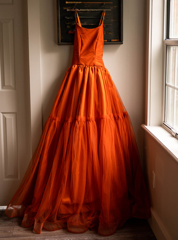 READY to SHIP: RUST ORANGE Momma Dress: Size 16, fits youth 10 up to Adult XL