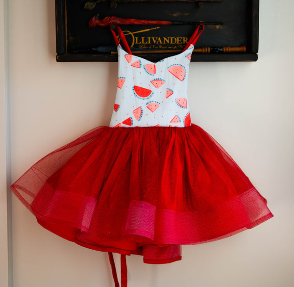 READY to SHIP: July Watermelon: size 5, fits 3-7 +